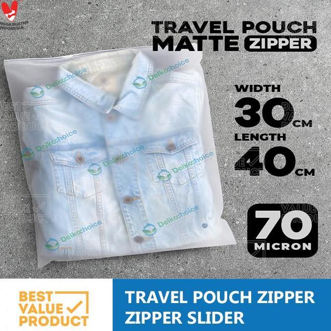 (PACK) zipper pouch bag 30 x 40 travel pouch storage zipper slider 30x40