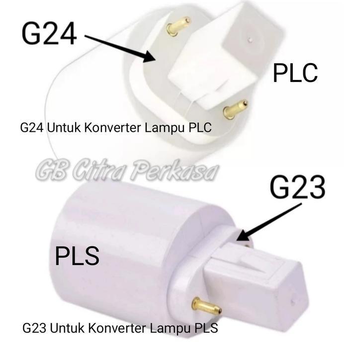 Konverter Fitting Lampu Tusuk Ke Ulir Adapter G23 Ke E27 - G24 Ke E27