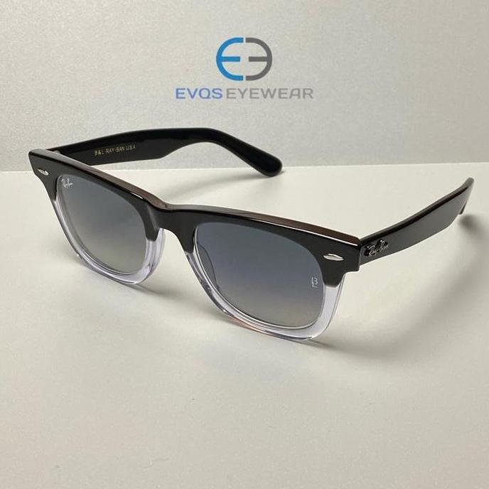 Kacamata Rayban Twotone wayfarer ferry maryadi hitam gradasi Lensa kaca BL USA 2140 Sunglasses Grafi