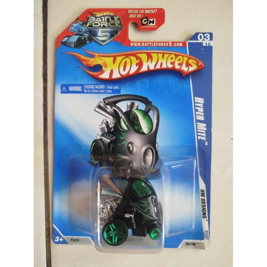 HOTWHEELS USA CARD - HYPER MITE P2419-0819 M G1 BLACK RARE MCS27