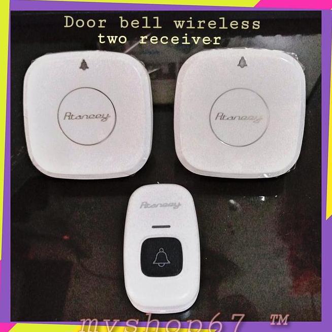 Door Bell Wireless 2 Receiver Bell Rumahbell Pintu Rumah 2 Receiver
