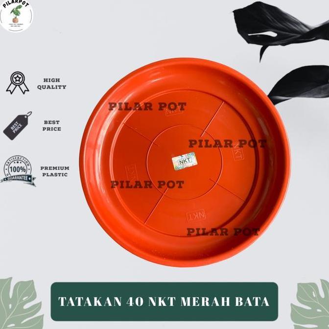 tatakan alas pot bunga nkt 37cm untuk pot 40cm - NKT MERAH BATA 40