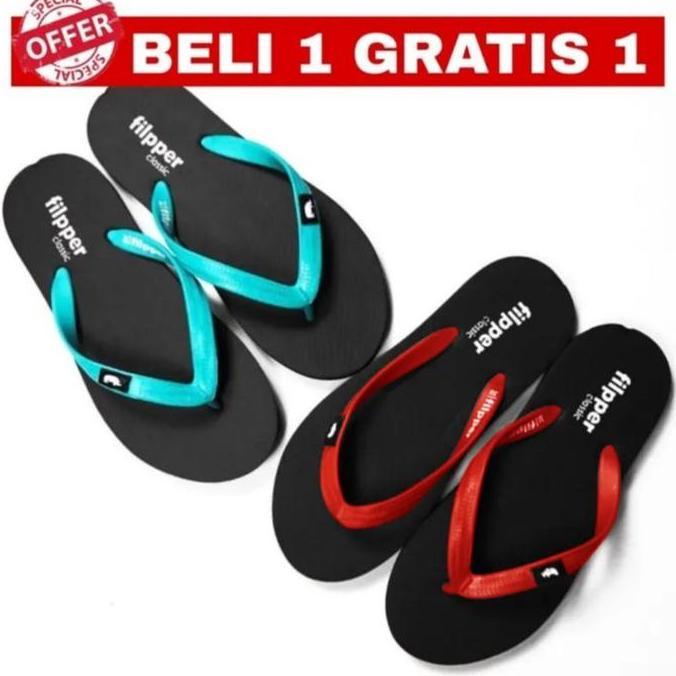 Shoe- Sandal Japit Filper Beli 1 Gratis 1 Sandal Japit Fipper Clasik Nita Dapat 2 Sandal Jepit Karet