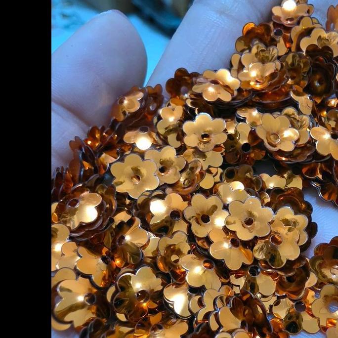 Jias - Ramboci Kelopak Ukuran 8Mm / Payet Ramboci Bunga / Payet Mangkok