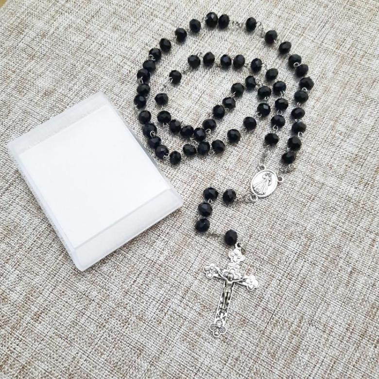 ROSARIO CRYSTAL BLACK / KRISTAL HITAM 8MM MURAH