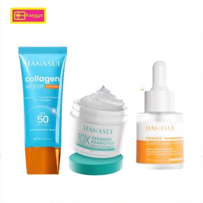 Cream- New- Paket Glowing Hanasui Flawless Glow -Sunscreen Gloglowing  Skincare