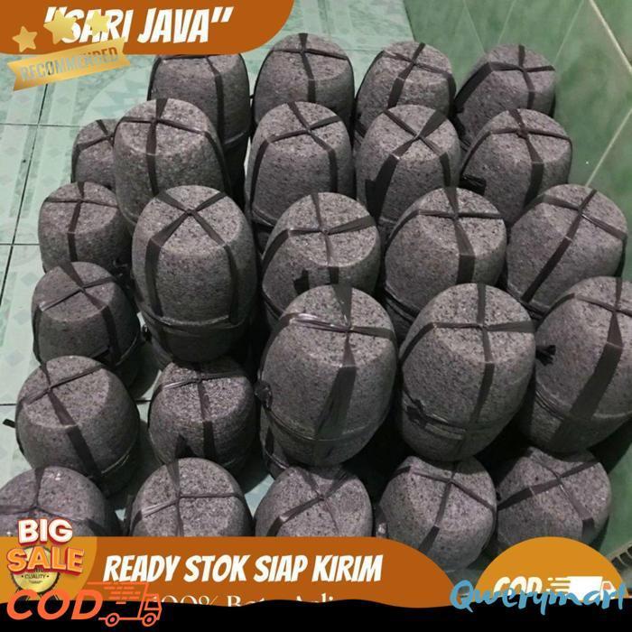 Lumpang Batu Asli 12Cm Penumbuk Batu Free Alu