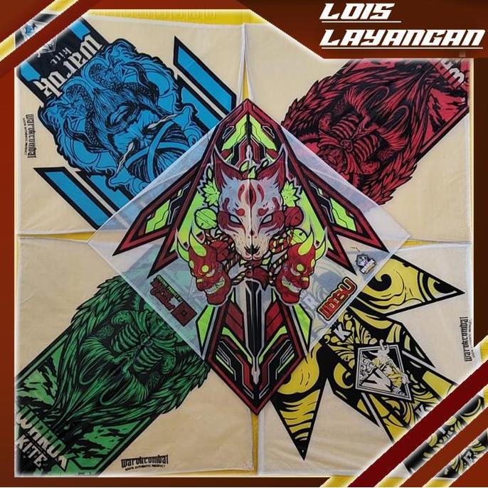 Paket 1 pcs Layangan Turnamen Warok Wibu Evolution  dan 10 pcs Layangan Gen Z Sukhoi Super Lilit War