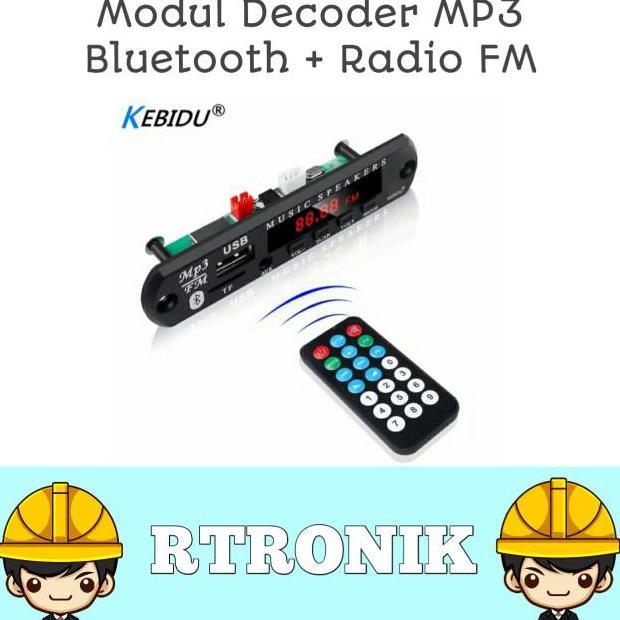Modul Mp3 Bluetooth Kit Dengan Remote Dan Baterai