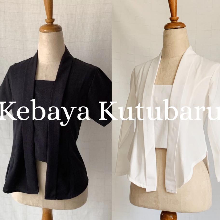 Loewes Kebaya Kutu Baru Putih Hitam Kutubaru Modern Simple Aesthetic Atasan Polos