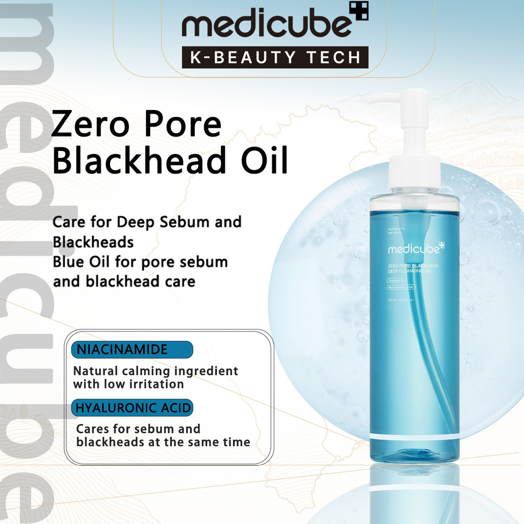 MediCube Zero Pore Blackhead Deep Cleansing Oil 205ML — Removes blackheads and cleanses pores thorou