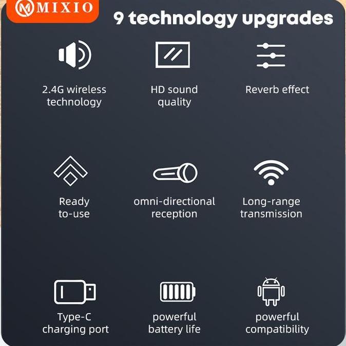MIXIO-T9/T10 Wireless Microphone Professional Mikrofon Lavalier HP