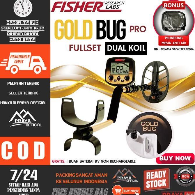 FISHER Gold Bug Pro Gold Silver METAL DETEKTOR DETECTOR EMAS LOGAM