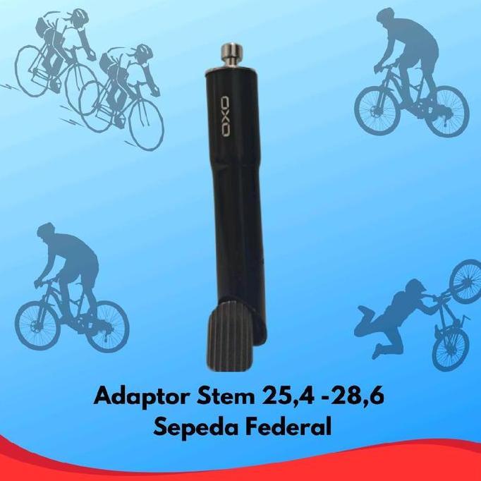 Adaptor Stem 25.4 Sambungan tiang Stang  Sepeda Federal Panjang 14 cm