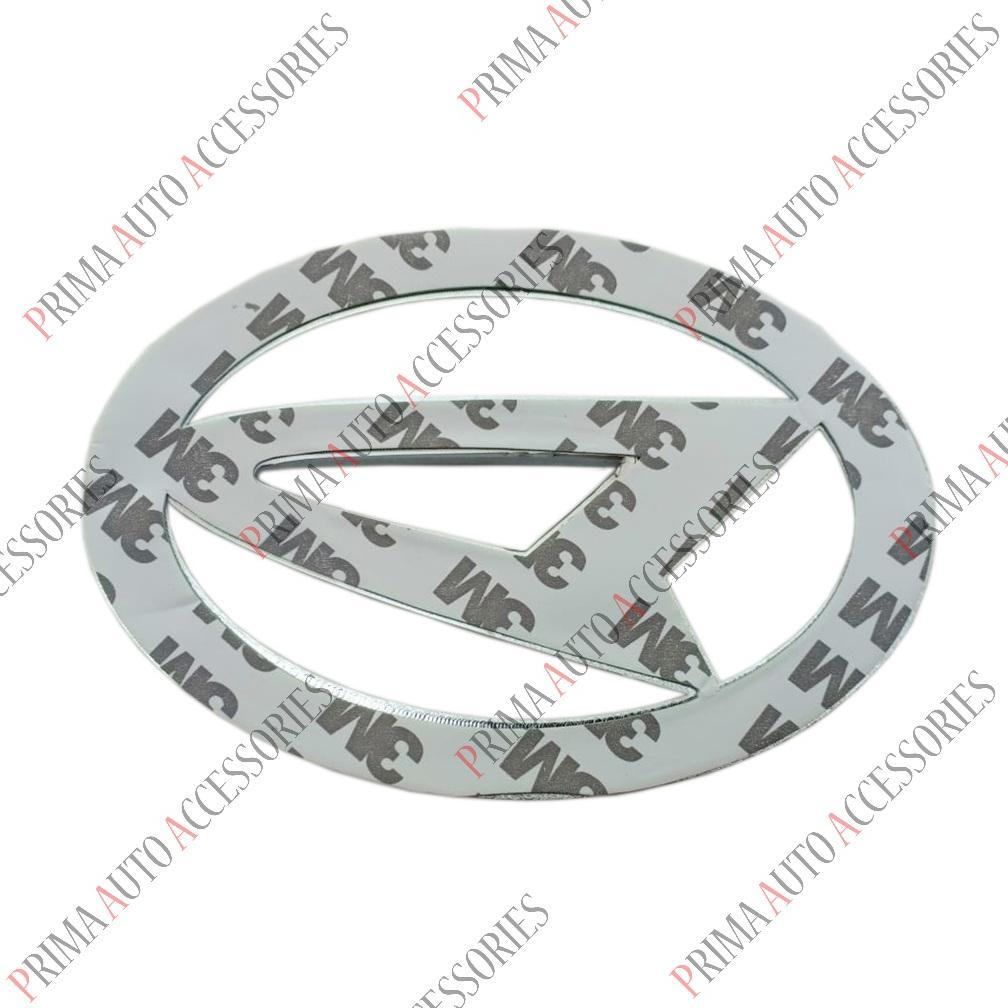 ORIGINAL Emblem Mobil Logo DAIHATSU CHROME 13 cm Xenia 2012 - 2022 Belakang