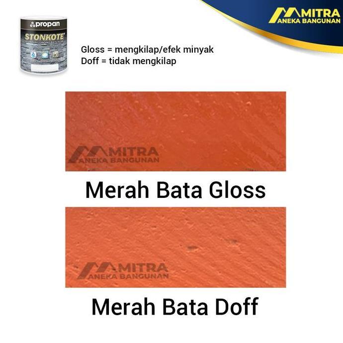 Paint- New- Propan Stonkote Cat Bata Merah / Coating Bata Merah Pelapis Batu Alam