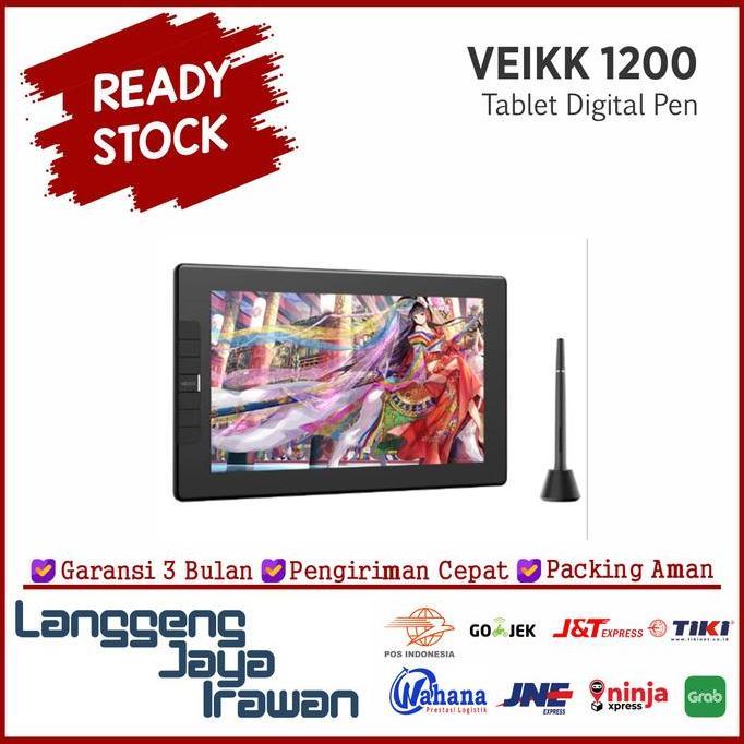 Best Seller Veikk Vk1200 Vk 1200 Drawing Tablet Graphic Monitor Passive Pen Gambar Premium