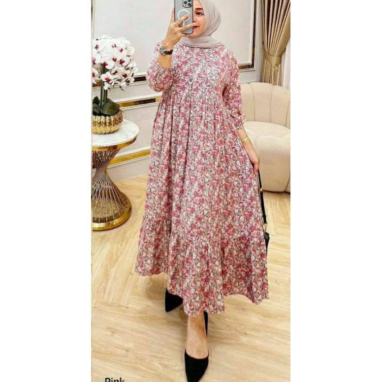 HOT ellisa dress rayon premium / ROYYA DRESS  / gamis rayon premium / midi dress rayon premium / dre