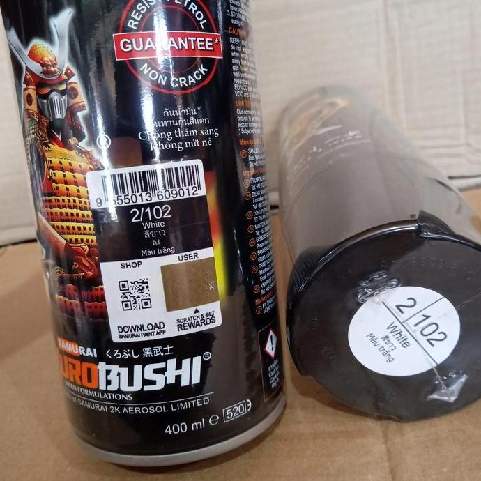 Pulasan- Samurai Paint Pilok Cat Samurai White 1 1 Putih Pilok Cat Aerosol 400Ml