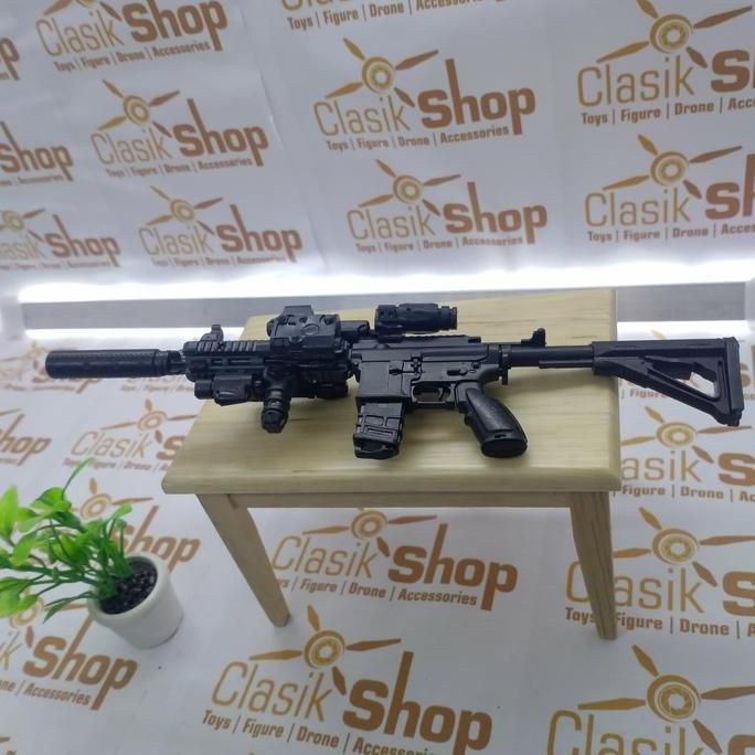 mainan - miniatur senjata Gun 1:6 HK416 weapon cocok untuk HOT Toys Gundam Diskon