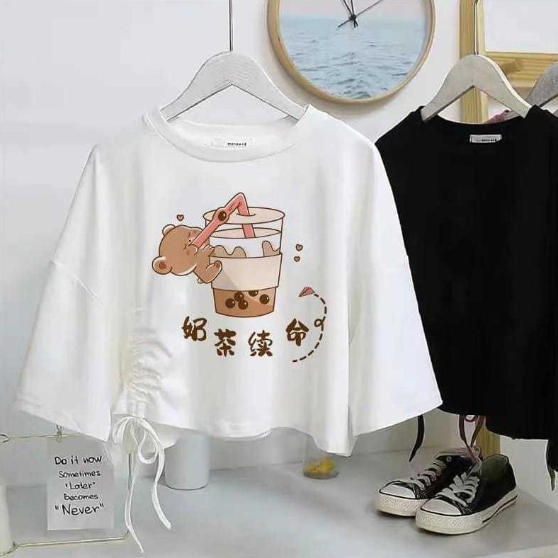 Paket Hemat Kaos Oversize Crop Dhambtons Serut | Kaos Oversize Crop