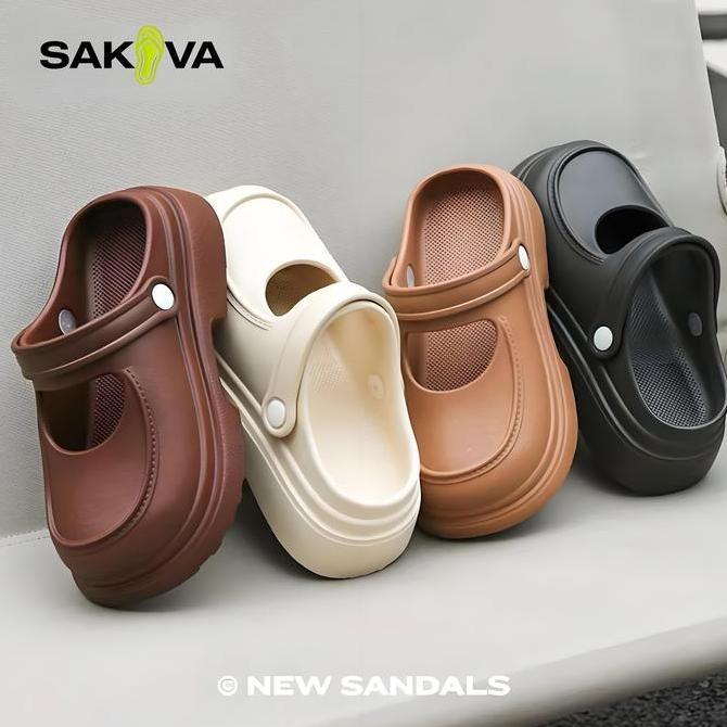 DS334 - CORGUARD 2025 Sepatu Sandal Wanita Permata Platform Sandal Slop Cewek Size 36/37 -40/41 Jell