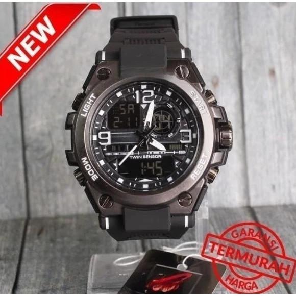 ORIGINAL [BISA COD] Jam tangan pria Anti air rubber casi0 G-sh0ck G-8600 GST-8600 DUAL-TIME METAL wa