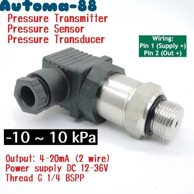 PRESSURE TRANSMITTER VAKUM -10 - 10KPA -10KPA 4-20MA DC 24V VACUUM NEGATIVE PRESSURE SENSOR TRANSDUC