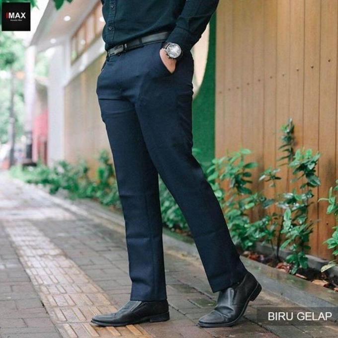 TAMPIL MODIS  Celana Kantor Kerja Pria Slimfit ankle pants cowok Formal Panjang Dewasa Kain Wool Pre