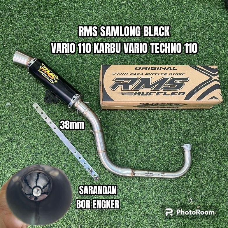 Harga Spesial Knalpot Rms Samlong Black Vario 110 Karbu Vario Techno 110 Sarangan Bor Engker Inlet 3
