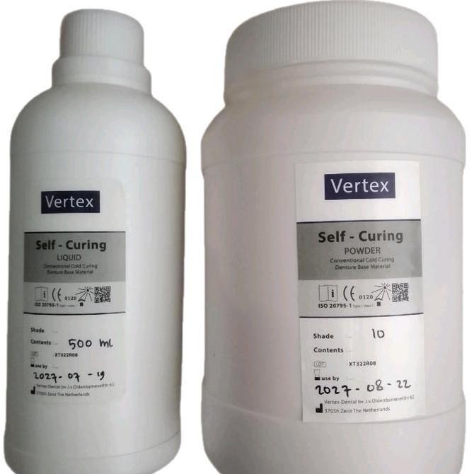 POWDER SELF CURING VERTEX 1000 GRAM ( ACRYLIC ) MULUT BUBUK VERTEX OTOMATIS