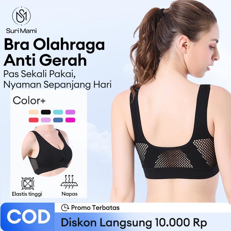 ORIGINAL BRA OLAHRAGA WANITA JARING BERNAPAS ANTI GETARAN UNTUK OLAHRAGA HARIAN S6