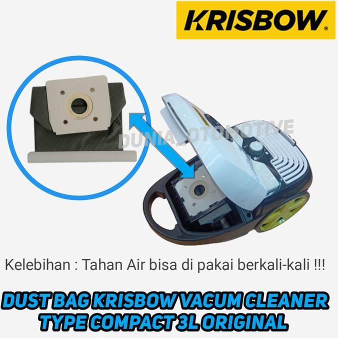 KANTONG DEBU KRISBOW DRY VACUM CLEANER COMPACT 3L ORI TERMURAH