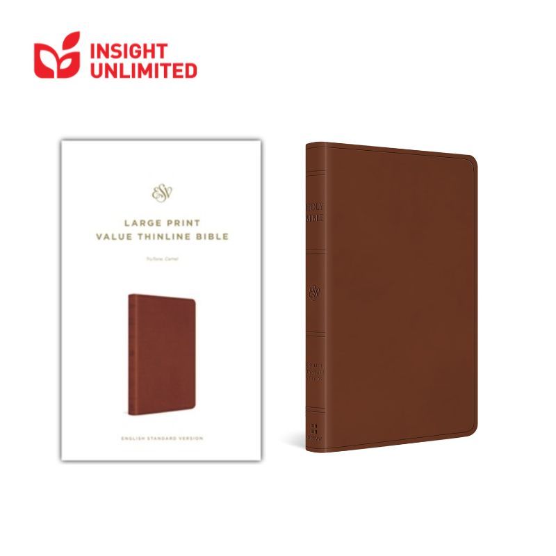 ESV Large Print Value Thinline Bible - Camel