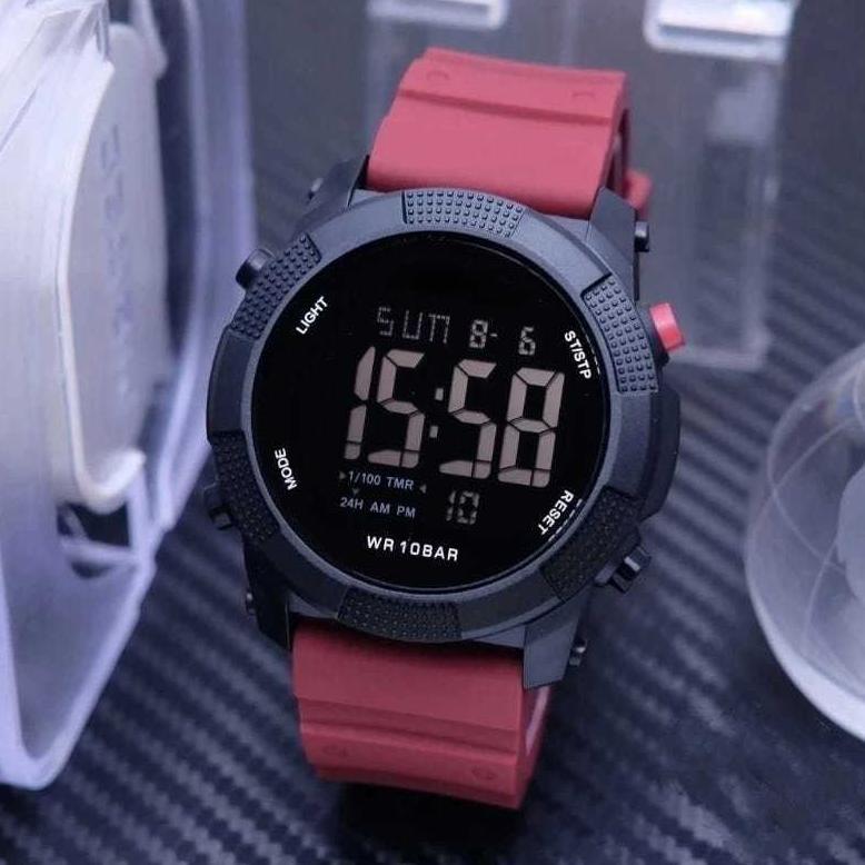 Wajib Punya (Tw) Jam Tangan Pria Digital Sporty- Olahraga Tahan Air Outdoor Original Tali Rubber Bis
