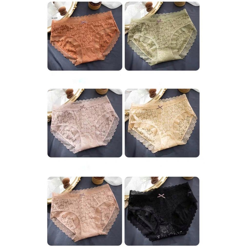 FLASH SALE HOHO_HWANG (C-193) CELANA DALAM Renda CD WANITA Mid WAIST Celana Dalam Sutra Wanita