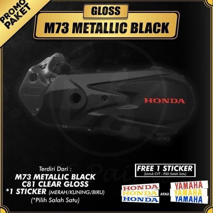 TERMURAH - Cat Aerosol Sapporo Ultimate Paket CVT M73 Metallic Black Glossy Honda