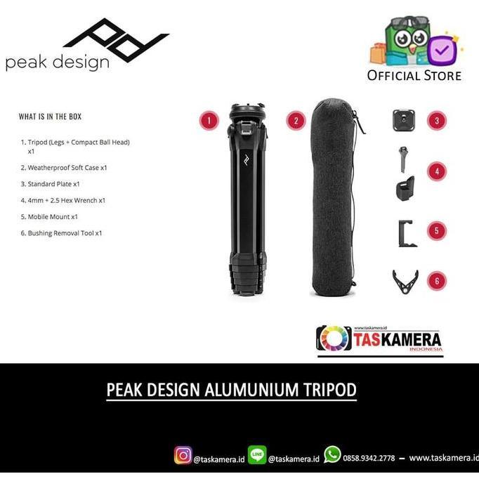 Peak Desn Tripod Aluminum Travel Tripod - Tripod Peak Desn