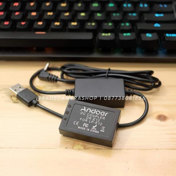 DC Coupler LP E12 DR-E12 Battery Dummy LP E12 Adapter USB