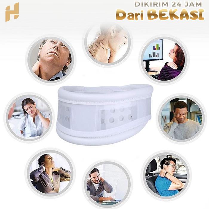 Alat Penyangga Leher Adjustable Cervical Collar Penyangga Leher Terapi Neck Traction