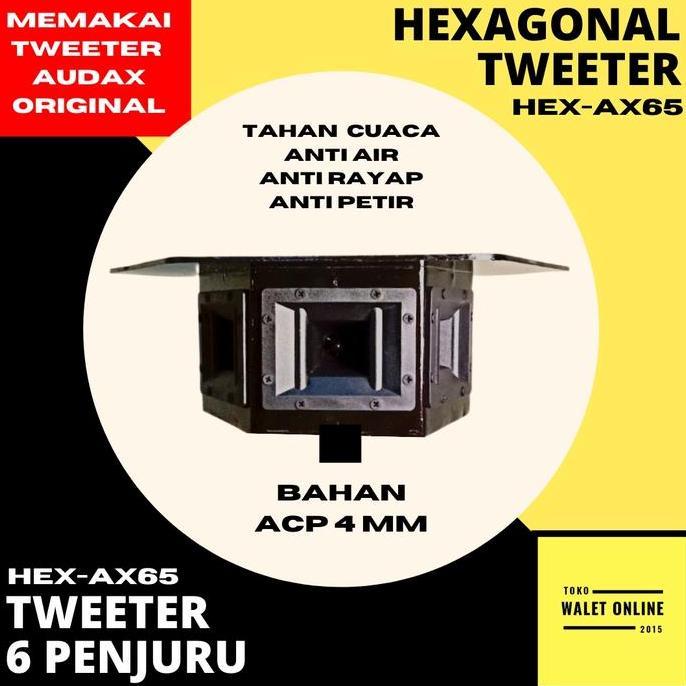 TWEETER PANGGIL WALET HEXAGONAL AX 65 6 SISI 6 PENJURU AUDAX HEX AX65