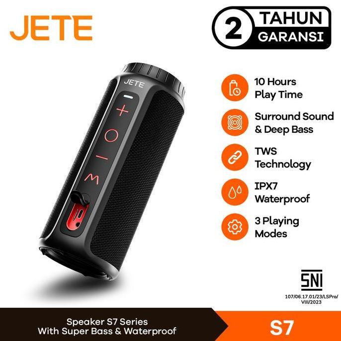 JETE S7 Speaker Bluetooth Portable IPX7 Waterproof | Speaker TWS