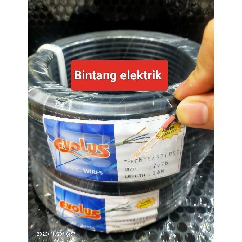 kabel serabut listrik / audio 2x0,75 Evolus (25meter)
