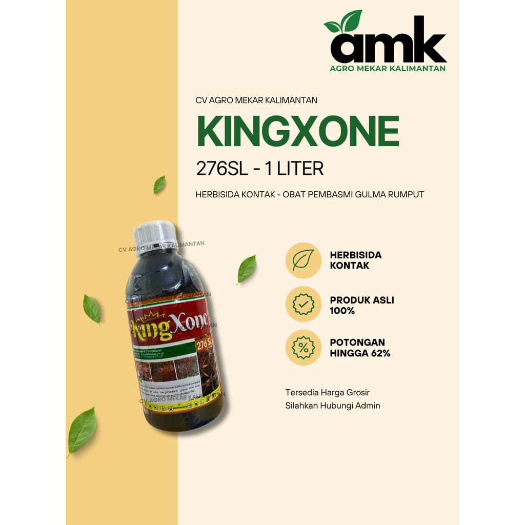 KINGXONE Herbisida Kontak Paraquat Diklorida 276 SL 1 Liter
