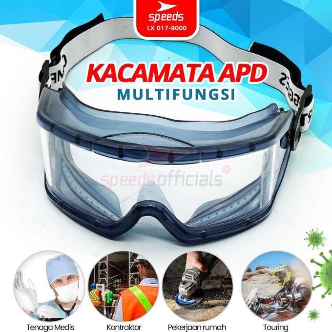 (Best) SPEEDS Kacamata SafetyAnti Virus/AntiDebu Goresan Kacamata Safety Glass / Kacamata 017-9000