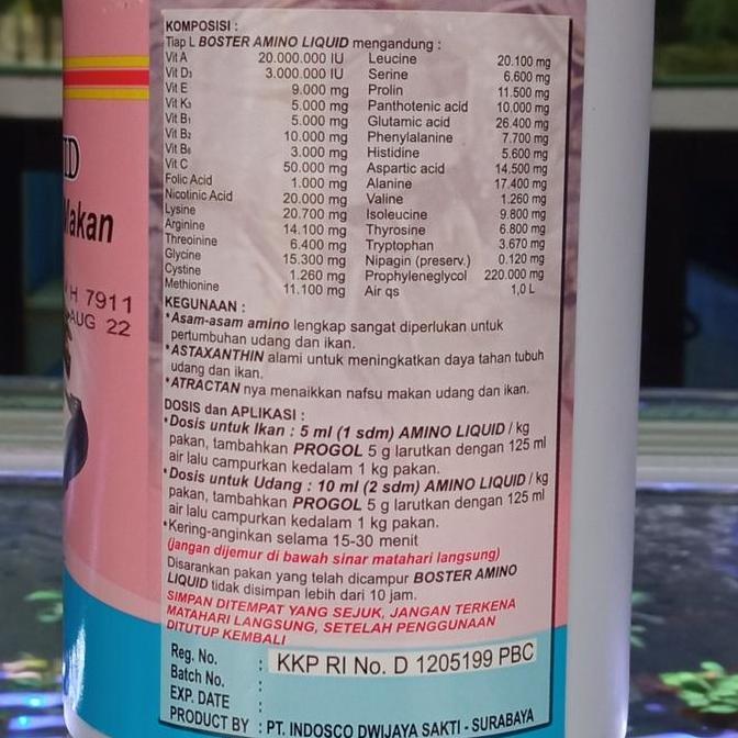 Fisher- Boster Amino 1Kg Asam Amino Cair Untuk Ikan