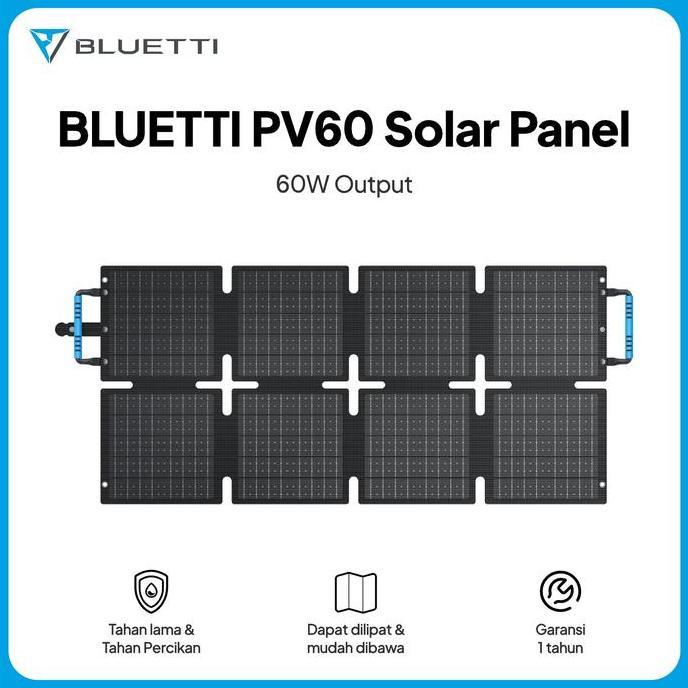 Bluetti Sora 60W Solar Panel - 60W For Portable Power Station Ac2A Foldable Solar Charger For Hiking