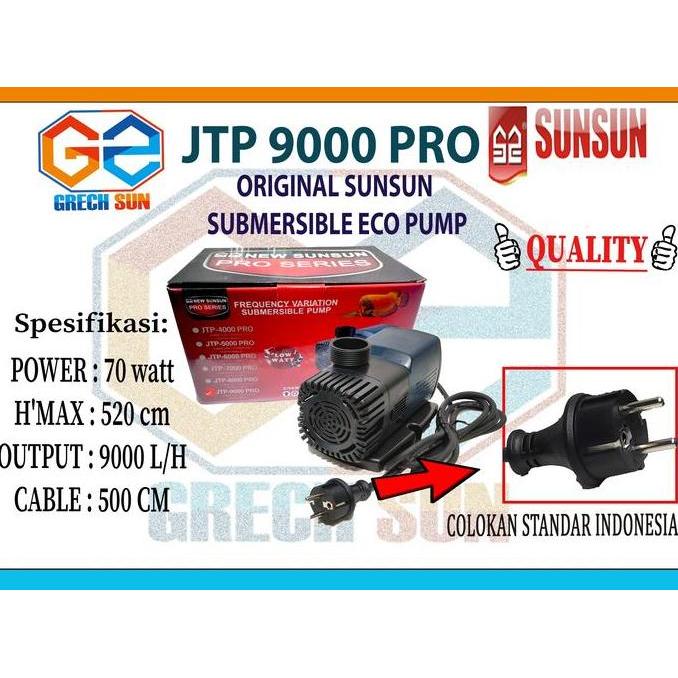 ORIGINAL SUNSUN JTP 9000 SUBMERSIBLE ECO PUMP AQUARIUM KOLAM IKAN