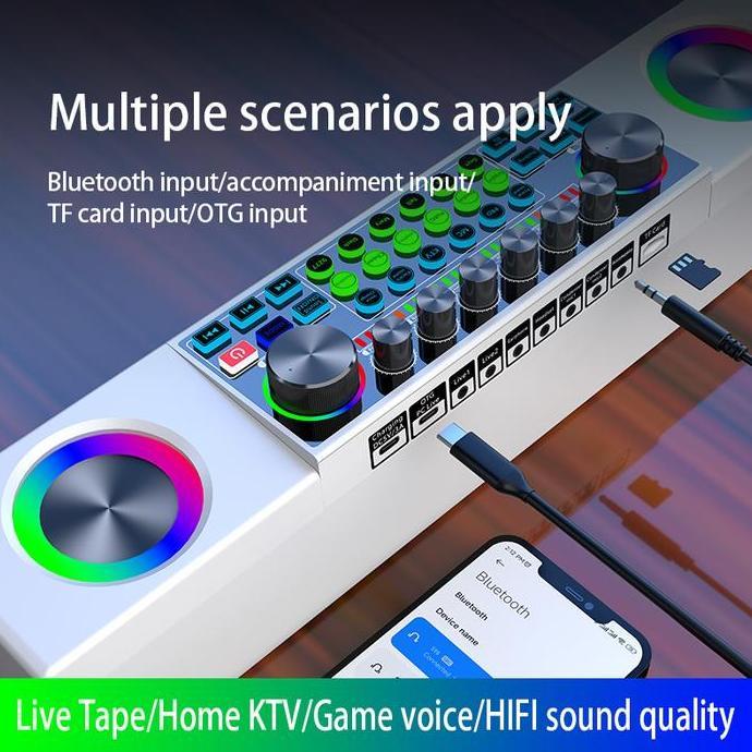Comp- Soundcard Sound Card Sy6 Audio Mixer Broadcast Recording