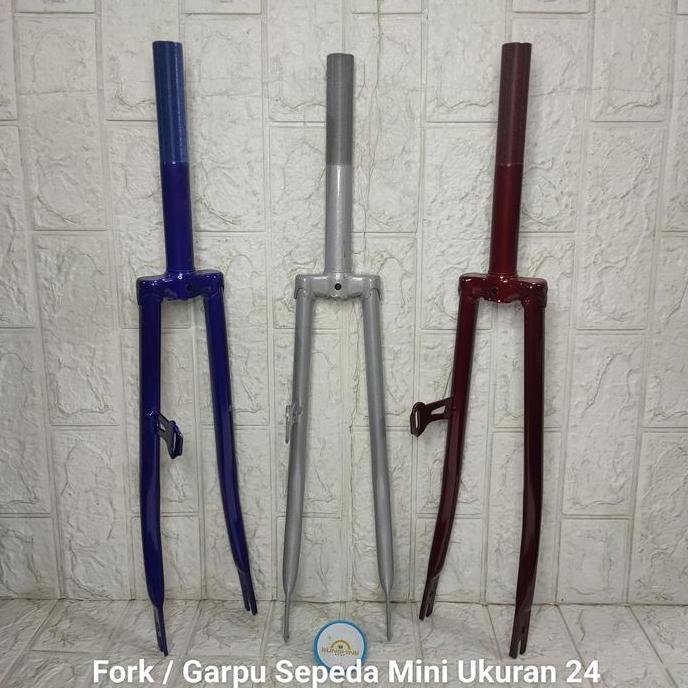 Fork Sepeda 24 Mini Ctb City Bike Garpu Pipa Steertube Drat Ulir Standard 25.4Mm Dengan Lubang Tiang